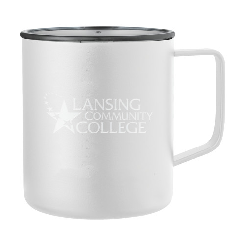  Rover Camp Vacuum Insulated White Mug 14oz - Primary Mark Engraved