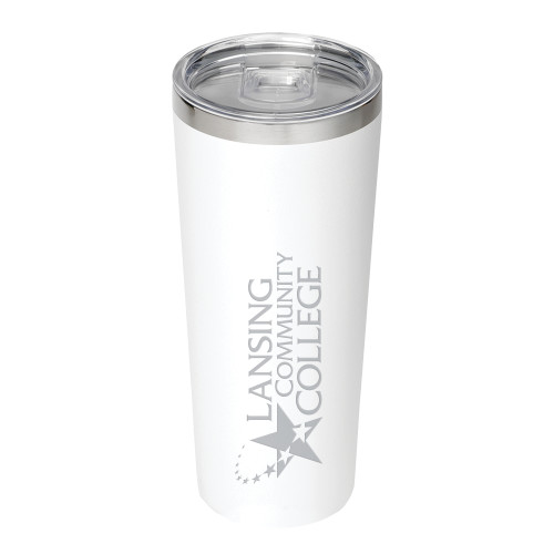  Thor Vacuum Insulated White Tumbler 22oz - Primary Mark Engraved