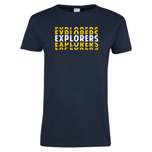  Womens Short Sleeve Navy Tee - Explorers