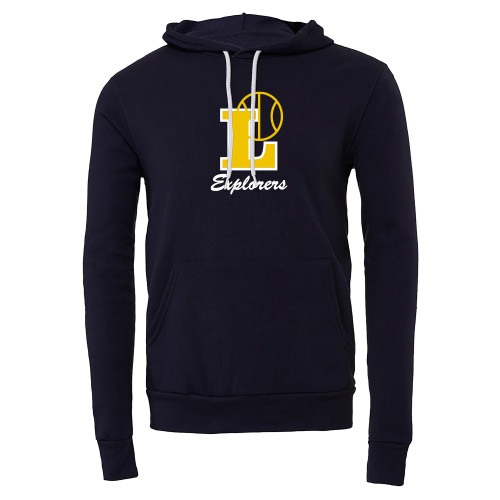 La Salle Bella + Canvas Navy Fleece Hood