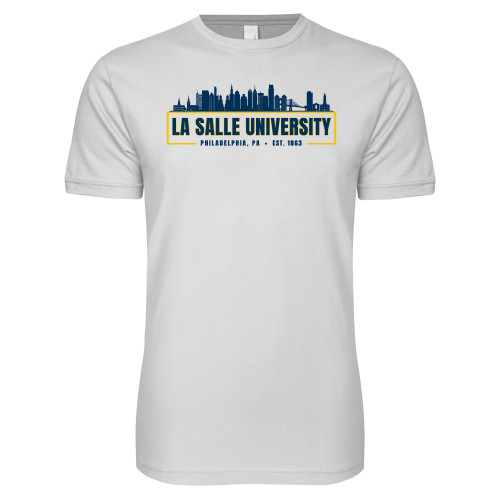  Next Level White SoftStyle T Shirt - Philadelphia Skyline
