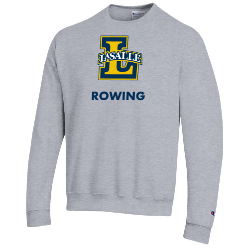 Champion Heather Grey Fleece Crew - Rowing