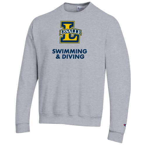 Champion Heather Grey Fleece Crew - Swimming and Diving