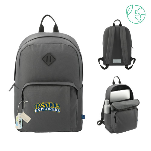  Repreve Ocean Charcoal Everyday Computer Backpack - Wordmark Stacked