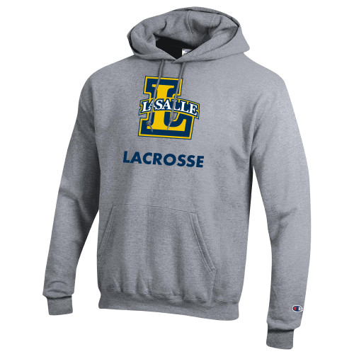  Champion Heather Grey Fleece Hoodie - Lacrosse