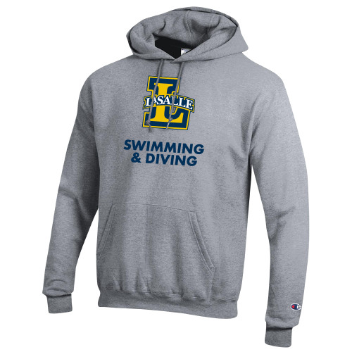  Champion Heather Grey Fleece Hoodie - Swimming and Diving
