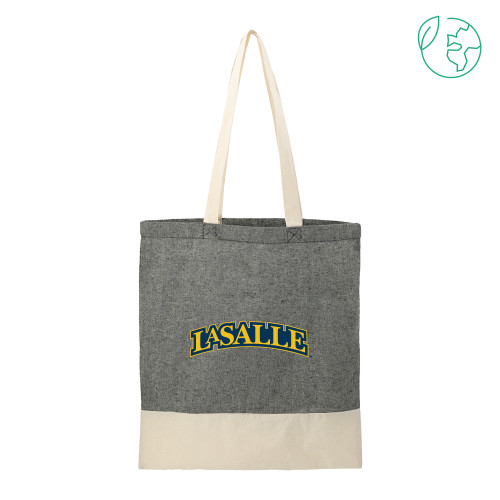  Split Recycled Black Cotton Twill Convention Tote - Wordmark