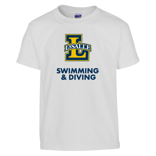  Youth White T Shirt - Swimming and Diving