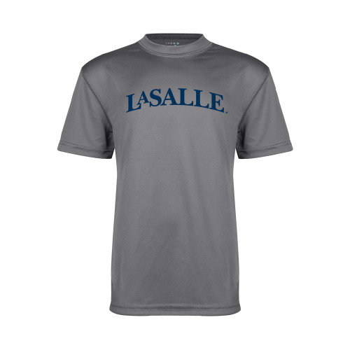  Youth Performance Grey Concrete Tee - One Color Wordmark