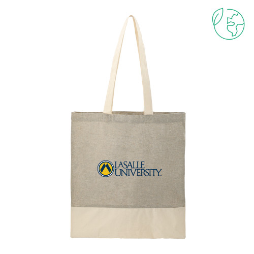  Split Recycled Grey Cotton Twill Convention Tote - Institutional Mark