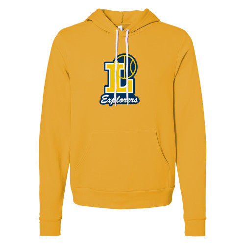  Bella + Canvas Gold Fleece Hood - L Explorers Basketball Script