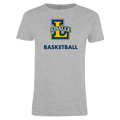  Womens Grey Short Sleeve Tee - Basketball