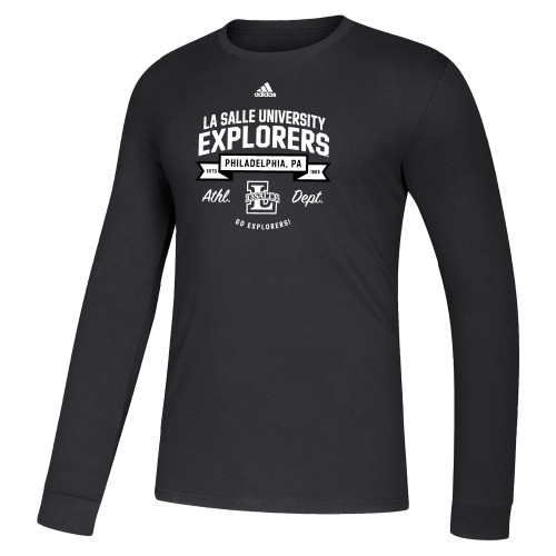  Adidas Black Fresh Long Sleeve Tee - Adidas La Salle University Explorers
