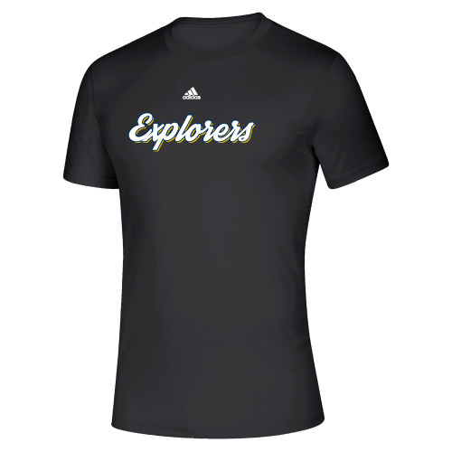  Adidas Black Pregame Performance Tee - Adidas - Explorers Script