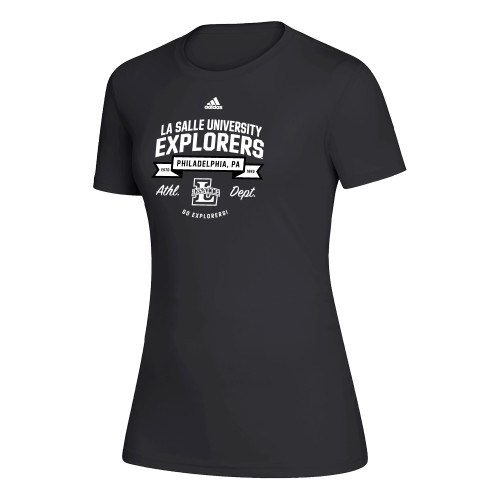  Adidas Womens Black Creator Performance Tee - Adidas La Salle University Explorers