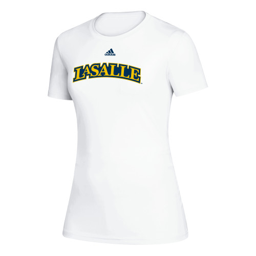  Adidas Womens White Creator Performance Tee - Adidas La Salle