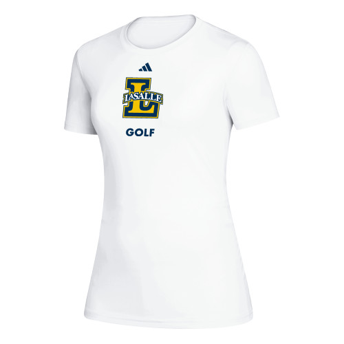  Adidas Womens White Creator Performance Tee - Adidas La Salle Golf