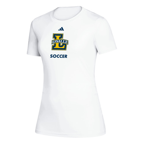  Adidas Womens White Creator Performance Tee - Adidas La Salle Soccer
