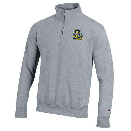  Champion Heather Grey Fleece 1/4 Zip - Primary Mark