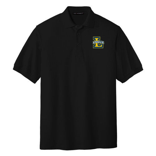  Black Silk Touch Polo - Primary Mark