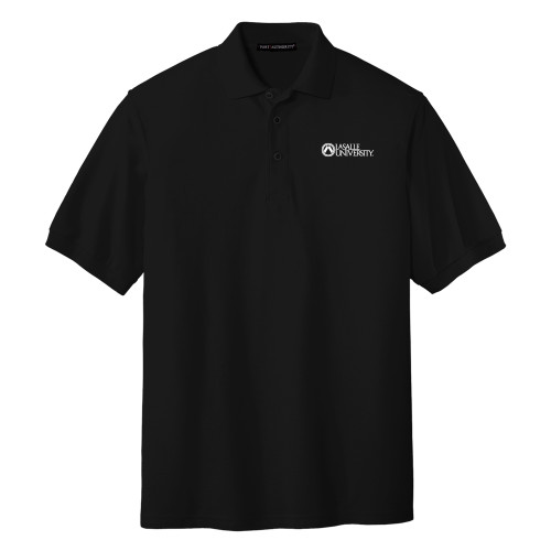  Black Silk Touch Polo - Institutional Mark