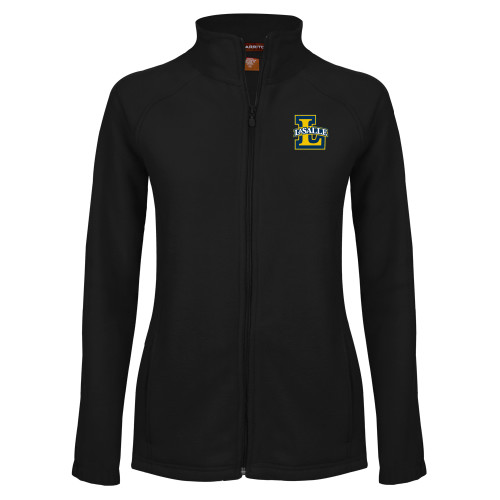  Womens Black Fleece Full Zip Jacket - Primary Mark