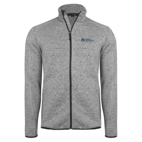 Grey Heather Sweater Fleece Jacket - Institutional Mark