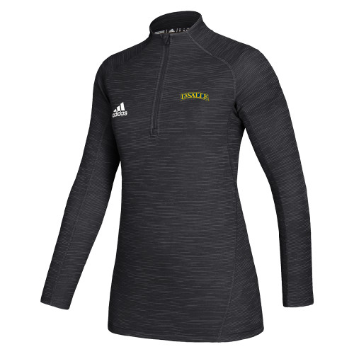  Adidas Womens Black Game Mode 1/4 Zip - Wordmark
