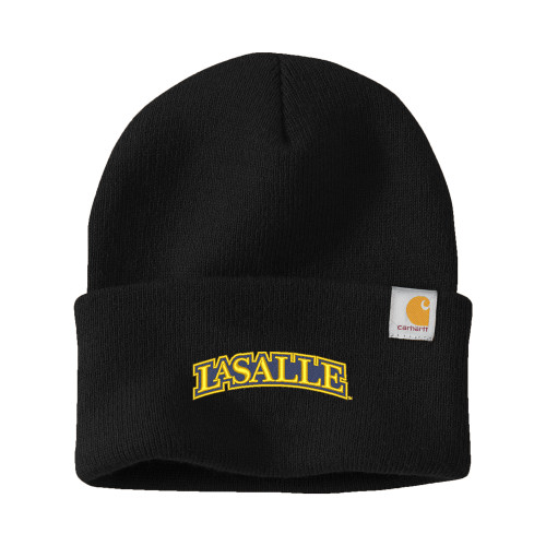  Carhartt Black Knit Beanie w/Cuff - Wordmark