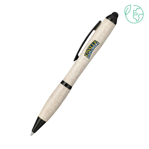  Nash Wheat Straw Ballpoint Beige Stylus Pen - Wordmark Stacked