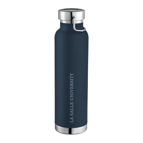  Thor Copper Vacuum Insulated Navy Bottle 22oz - Flat Wordmark Engraved