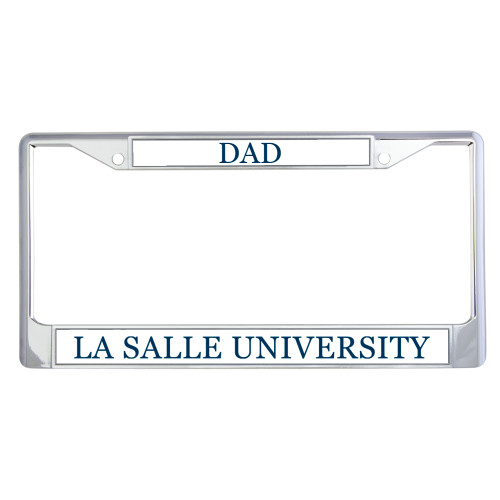  Dad Metal License Plate Frame in Chrome - Flat Wordmark