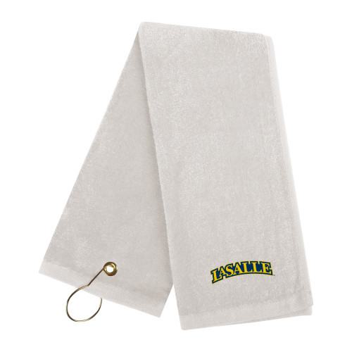  White Golf Towel - Wordmark