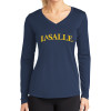 Thumbnail image for  Womens Navy Performance Long Sleeve V Neck Shirt