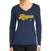 Thumbnail image for  Womens Navy Performance Long Sleeve V Neck Shirt