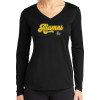 Thumbnail image for  Womens Black Performance Long Sleeve V Neck Shirt