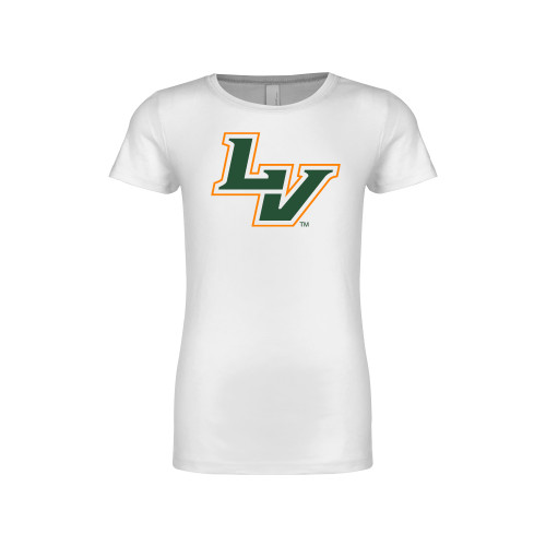  Next Level Girls White Fashion Fit T Shirt - University of La Verne  LV Mark