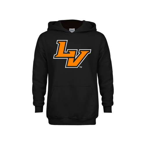  Youth Black Fleece Hoodie - University of La Verne  LV Mark
