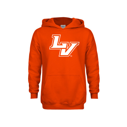  Youth Orange Fleece Hoodie - University of La Verne  LV Mark