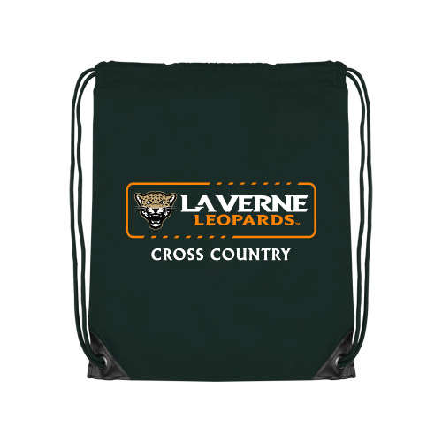  Dark Green Drawstring Backpack - La Verne Leopards Cross Country