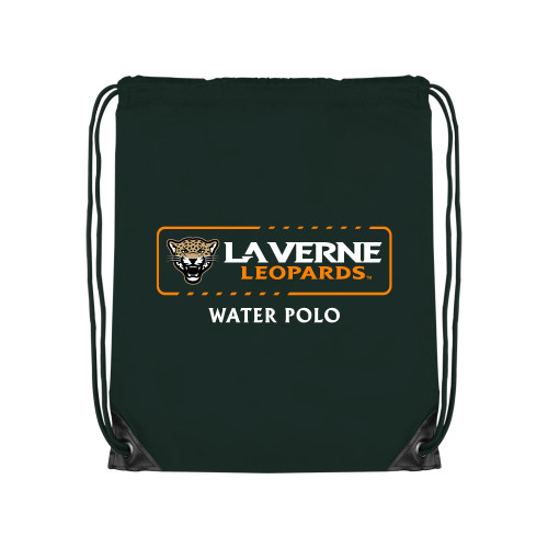  Dark Green Drawstring Backpack - La Verne Leopards Water Polo