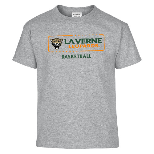  Youth Grey T Shirt - La Verne Leopards Basketball