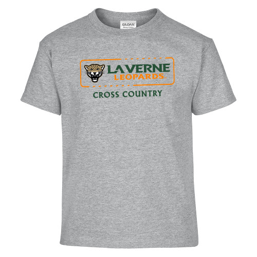  Youth Grey T Shirt - La Verne Leopards Cross Country