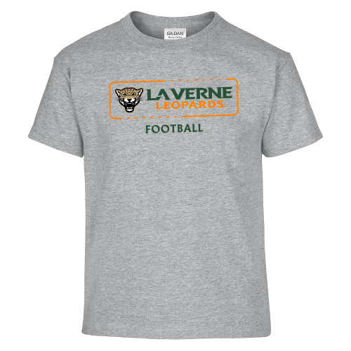  Youth Grey T Shirt - La Verne Leopards Football