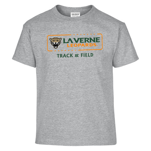  Youth Grey T Shirt - La Verne Leopards Track and Field