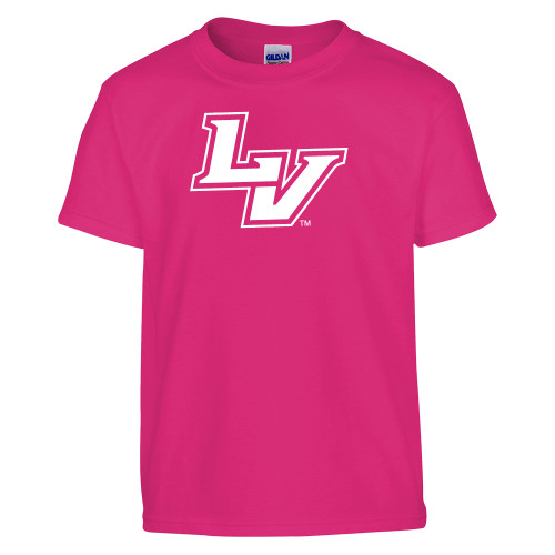  Youth Hot Pink T Shirt - University of La Verne  LV Mark