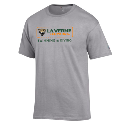  Champion Oxford Grey T Shirt - La Verne Leopards Swimming and Diving