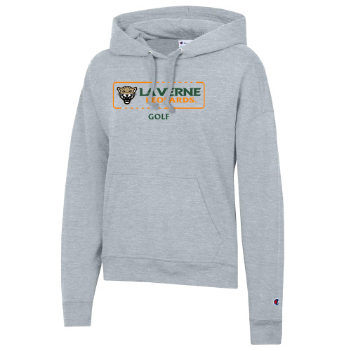  Champion Womens Oxford Grey Powerblend Pullover Hood - La Verne Leopards Golf