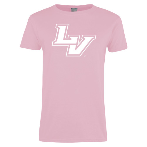  Womens Pink Short Sleeve Tee - University of La Verne  LV Mark