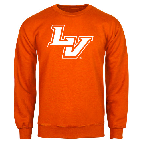  Orange Fleece Crew - University of La Verne  LV Mark